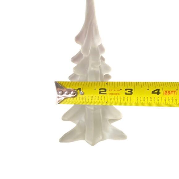Frosted Glass Christmas Tree Figurine – 6.5” Holiday Decor - Picture 4 of 4